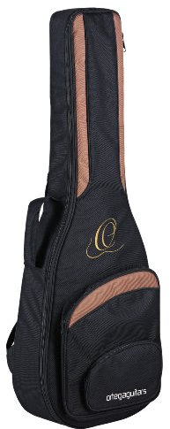 Ortega Guitars Pro Series Bag - 4/4 Klassische Gitarren Tasche - Höhe 105,4 cm - Breite 40 cm - Breiter Halsgurt - Schultergurte - Nylon, Schwarz (ONB44L)
