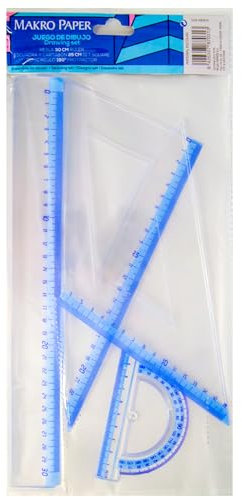 Campus University XGB52 Zeichengarnitur mit Lineal, Geodreieck, Zeichendreieck und Halbkreis-Winkelmesser