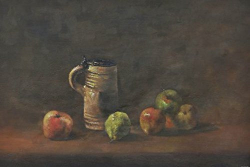 1art1 Vincent Van Gogh Sticker Mural Nature Morte avec Cruche De Bière Et Fruits, 1881 Poster Papier Peint Autocollant 180x120 cm