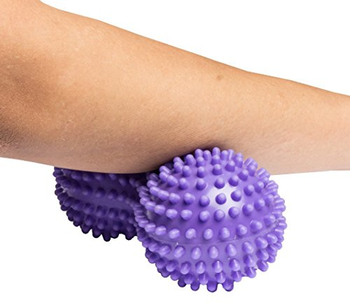Pro11 Wellbeing Lot de 2 rouleaux de massage à picots en forme d'arachide pour réflexologie musculaire