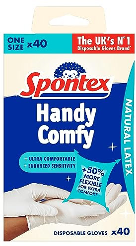 Spontex 40 Handy Comfy Disposable Gloves, One Size