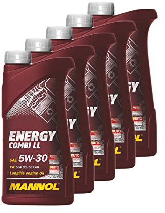 5X MANNOL MN7907-1 Energy Combi LL 5W-30 Motoröl API SN/CF 1L