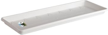 elho Barcelona Balkonkasten Untersetzer 70cm - Weiss | L 16.8 x B 65.6 x H 2.7 cm | für den Außenbereich