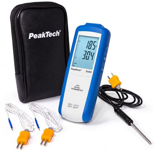 PeakTech 5140-2CH Digital Themometer Typ-K -200°C … 1372°C