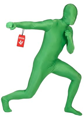 Morphsuit Full Body Costume - Green, L | Original Bodysuit for Adults & Kids | Super Stretch Suit Great for DIY Party Outfit | Halloween, Cosplay, Fancy Dress | For Men & Women