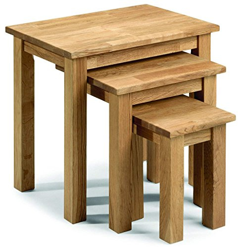Julian Bowen Coxmoor Nest Of 3 Tables - Oak Nesting