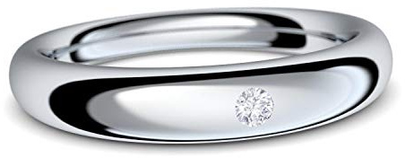 Silberring Verlobungsringe von AMOONIC mit Zirkonia Stein +LUXUSETUI! Verlobungsring Silber Eheringe Frau Ring Silber 925 Diamantring Damen Trauringe Ehering Hochzeitsringe AM216SS925ZIFA50