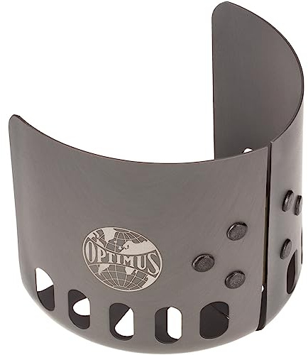 Optimus Clip-on Windschutz für Gaskocher/Campingkocher | passend für EN417 Gaskartuschen & Töpfe bis Ø  11cm | Aluminium, 87 g