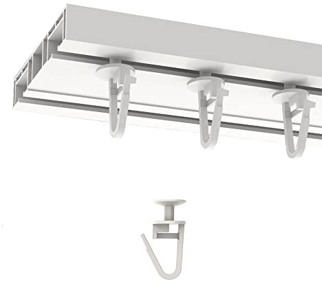 ISIK Gardinengleiter Gardinenhaken Faltenhaken 11mm bis zu 300 Stück (300)