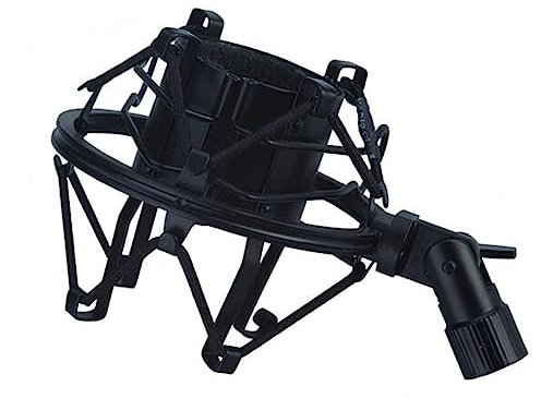 Proel APM225 - Supporto Professionale Ragno anti-vibrazione con doppia molla elastica e guaina protettiva per microfono a condensatore (Ø min - max: 44-48 mm), Nero (APM225)