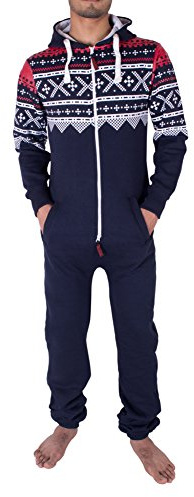 NOROZE Azteca Elegante Pijama De Una Pieza Para Hombre Adulto - Mono Con Capucha - Pijamas Cálidos De Manga Larga Con Capucha Ropa De Dormir