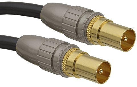 Aricona HDTV Antennenkabel - 5m - HDTV Koax Kabel - inkl. Koax Adapter - DVB-T, DVB-T2, Radio, Fernseher - HD, Full HD
