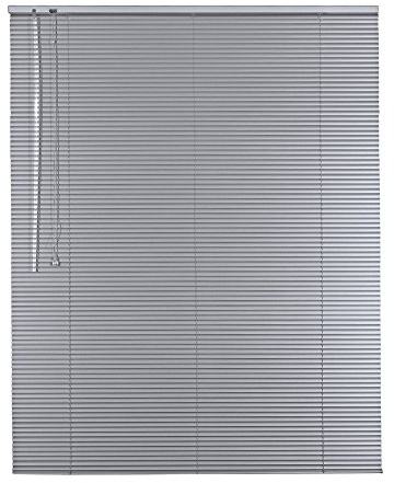 Original Easy-Shadow Aluminium Jalousie 16 mm Lamellen Breite 90 x 130 cm Höhe in Farbe silber - Bedienseite links - Fensterjalousie Jalousette Jalousien Alu-Jalousien Alu-Jalousetten Fenster Rollo Lamellenbreite 16mm / Maßanfertigung