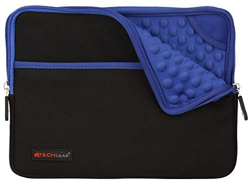 TECHGEAR Custodia Cover - Copertina protettiva manicotto in neoprene Sottile con interno antiurto bolle per il nuovo iPad Air 2019, Apple iPad 9.7, iPad Pro 11, iPad Pro 10.5, Air 2, iPad 4 - Blu