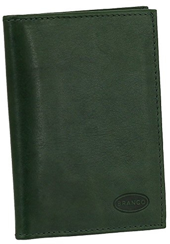 Ledershop24 Leder Ausweisetui Ausweishülle Basic Dokumentenmappe Ausweismappe Ideal fürs Auto Farbe Grün