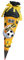 ROTH Schultüten-Bastelset Soccer gelb 68cm 6-eckig Rot(h)-Spitze Kreppverschluss