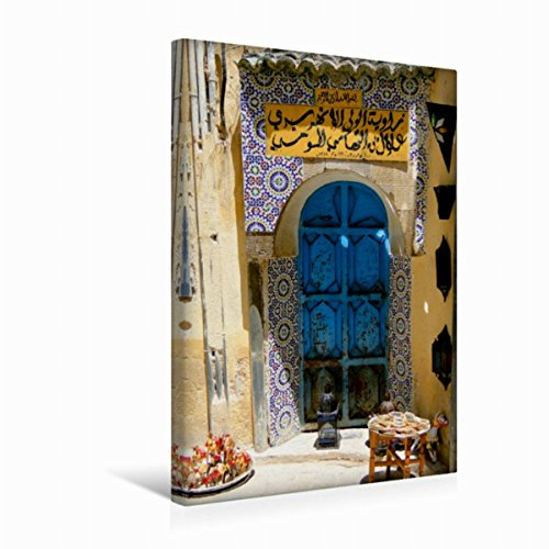 Toile de qualité supérieure - 30 cm x 45 cm de Haut - Motif Porte en FES - Image sur châssis - Image prête à l'emploi sur véritable Toile - Impression sur Toile véritable - CALVENDO endroits