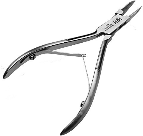 May Eckenzange 9,5 cm extrafein spitz Edelstahl inkl. Lederschutzkappe | Mit gerader 9 mm Schneide und feiner Spitze. Rostfreier, nickelfreier Edelstahl für die hochpräzise, kosmetische Pediküre.