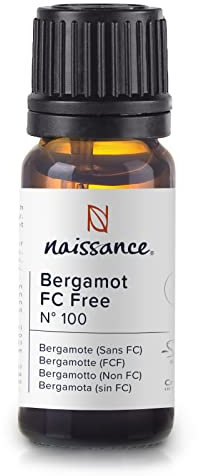 Naissance Bergamot (FC Free) Essential Oil (no. 100) 10ml - Pure, Natural, Cruelty Free, Vegan and Undiluted - for Aromatherapy & Diffusers