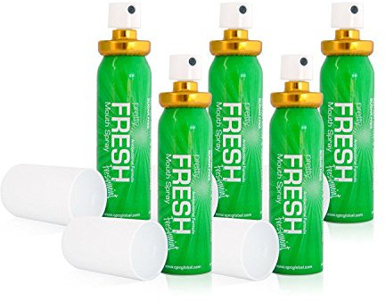 5x Fresh MINT BREATH SPRAY Antibacterial SUGAR FREE Bad Breath & Smokers 20ml