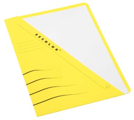 Jalema 3153306 Secolor Sichtmappe A4, Karton, C2C, für die Loseblatt-Ablage, 10er Packung, gelb