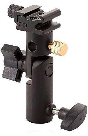 Fotga Universal Hot Shoe Mount Camera Flash Bracket Swivel Photography Umbrella Holder for Light Stand Canon Speedlite Nikon Flash Off Camera Flash-E3 EIII Bracket