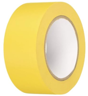 BONUS Eurotech 1BL23.42.0050/033A# Ruban PVC pour marquage au sol, adhésif à base de caoutchouc, largeur 50 mm, longueur 33 m, épaisseur 0,17 mm, jaune