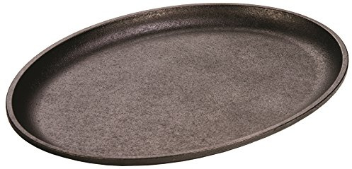 Lodge 33.99 x 25.4 cm / 13.88 x 10 inch Pre-Seasoned Cast Iron Oval Griddle