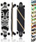 MAXOfit Longboard Mystic No. 16 - Drop Through Board mit robustem Deck und mittelweichen Rollen - Drop Through Achsen und Cutouts für tieferen Schwerpunkt