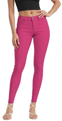 Hybrid & Company Women's Butt Lift Stretch Denim Jeans P37384SK Fuchsia 7