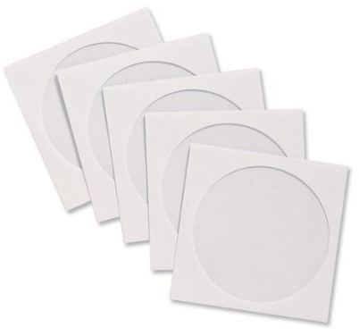 10 sobres de papel para CD/DVD/BluRay blancos de alto grado, fundas con ventana transparente, de DragonTrading®