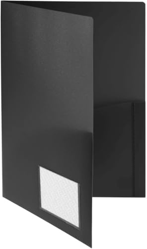 FolderSys 10 x Angebotsmappe A4 PP runde Taschen vollfarbig schwarz