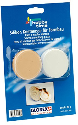Glorex 6 2407 431 - Silikon Knetmasse 2 - Komponenten für Formbau, 2 x 40 g, zur Abformung von kleinen Gegenständen geeignet