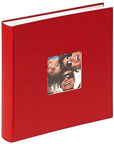 walther design Fotoalbum rot 30 x 30 cm mit Cover-Ausstanzung, Fun FA-208-R