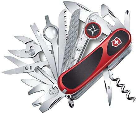 Victorinox, Evolution S54, coltellino svizzero (32 funzioni, lama bloccabile, seghetto per legno)