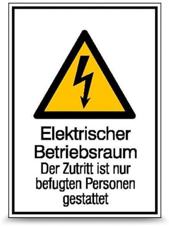 Betriebsausstattung24 Warn-Kombischild Elektrischer Betriebsraum… - Aluminium, geprägt - 21,0 x 29,7 cm - W012 Warnung vor elektrischer Spannung