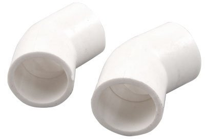 sourcing map 5 Stücke 20mm auf 20mm 45 Grad PVC Rohr Slip Elbogen Connector Verbinder