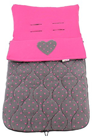 Minene Fußsack Herz (Dunkelgrau/Fuchsia)