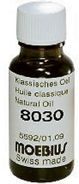 Klassisk Moebius 8030 olja smörjmedel för väggklockor, väckarklockor, tidsskydd och musikrörelser – tillverkad i Schweiz – 20 ml, Klassisk