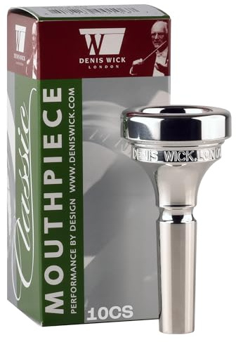 Denis Wick Classic Trombone Mouthpiece Silver Plated, 5880-10CS - Medium Backbore for Balanced Tone & Smooth Response - Small Shank Fitting Trombone Accessory for Easy Articulation 25.2 x 6.3 x 6.2mm