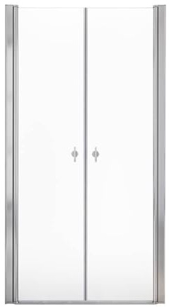 Home Deluxe - Duschabtrennung LAVEA - Klarglas - Maße: 95 x 195 cm - 6 mm nanobeschichtetes Sicherheitsglas, inkl. Scharniere und Montagematerial I - Duschtür Pendeltür Duschtrennwand Nischentür