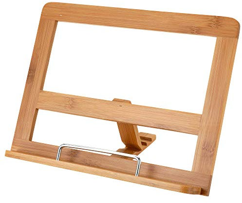 Kochbuchhalter aus Bambus-Holz, ca. 32 x 24cm, mit 3 verschiedenen Neigungswinkel