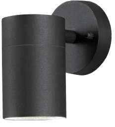 Konstsmide Modena Wandleuchte Wandspot B: 7.5 cm T: 13 cm H: 12 cm, 1 x 35 W, IP44 lackiertes Aluminium, matt-schwarz 7657-750