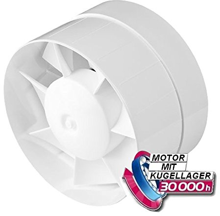 Rohr-Einschub-Ventilator Ø 100 125 150 mit Kugellager -Lüfter Badlüfter IPX4 Kanallüfter WKA-L (Ø 150)