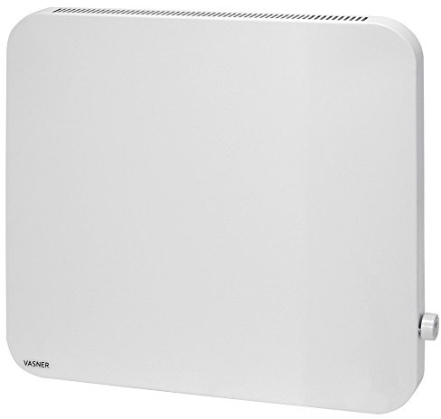 VASNER Konvi Plus Infrarot-Hybridheizung – Elektroheizung mit Thermostat, 600-1200 Watt, Hybrid Infrarotheizung weiß runde Ecken, Wandmontage, 3 J. Garantie, deutsche Carbon-Technik (600 Watt)