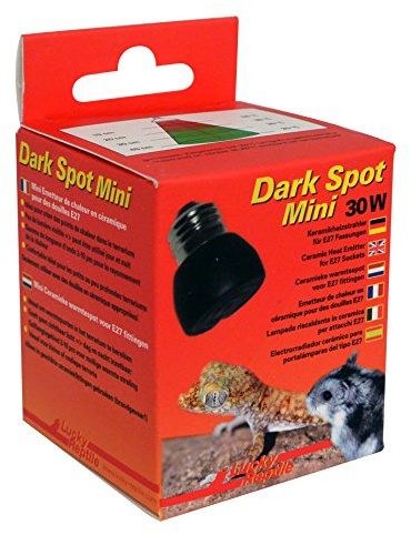 Lucky Reptile Dark Spot Mini - Stufa elettrica 30 W in Ceramica per portalampada E27 - Lampada Termica a infrarossi da terrario - Stufetta Piccoli terrari - Lampada riscaldante per Animali