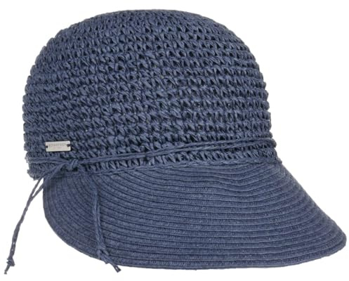 Seeberger Damen Sonnenhut Serie Norderney, Gr. 57 cm (Herstellergröße: one Size), Blau (Tinte 0068)