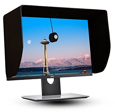 iLooker 25P 25-inch Thick Frame LCD LED Video Monitor Hood Sunshade Sunhood for Dell HP Viewsonic Philips Samsung LG EIZO NEC ASUS ACER BENQ AOC LENOVO iMac, Fits Monitor Frame Width 565-580mm