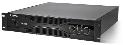 Amplificateur sono 2 x 1000W rack 19 XLR/RCA/Jack 6.35mm - Ibiza Sound SA2000