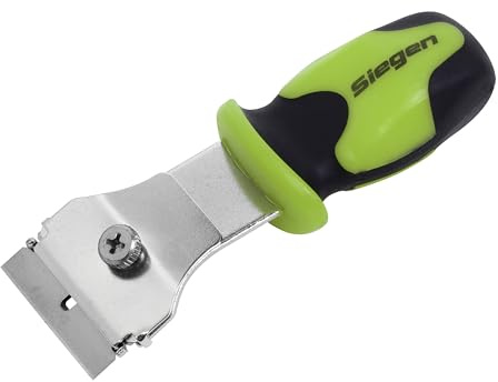 Siegen S0883 Razor Scraper with Comfort Grip Stubby Display Box of 12